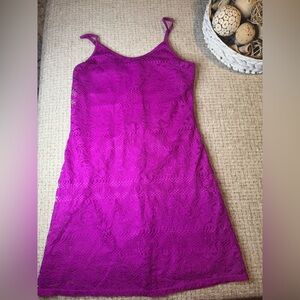 Vibrant Purple lace dress with slip size small